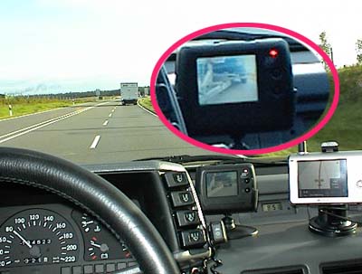 Rückfahrkamera wurde modifiziert und dient nun als Überwachung der Ladung im Anhängerbetrieb, whrend der Fahrt